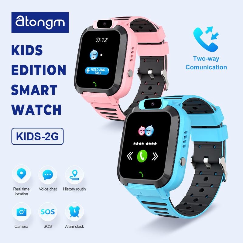 atongm Children Smart Watch 2G Voice Call LBS Tracker Location Sim Card Camera Waterproof IP67