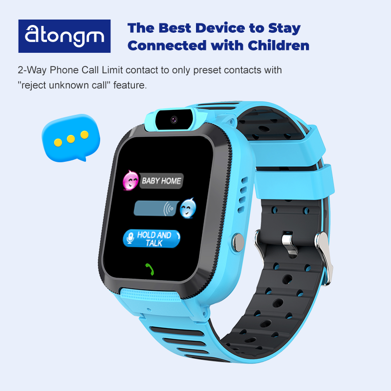 atongm Children Smart Watch 2G Voice Call LBS Tracker Location Sim Card Camera Waterproof IP67