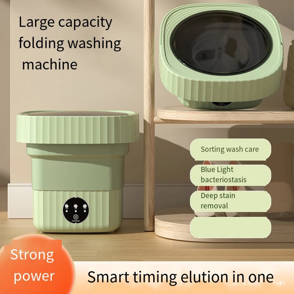Mini çamaşır makinesi 11L büyük kapasiteli ve döner kurutma varili katlanır portatif çamaşır makinesi