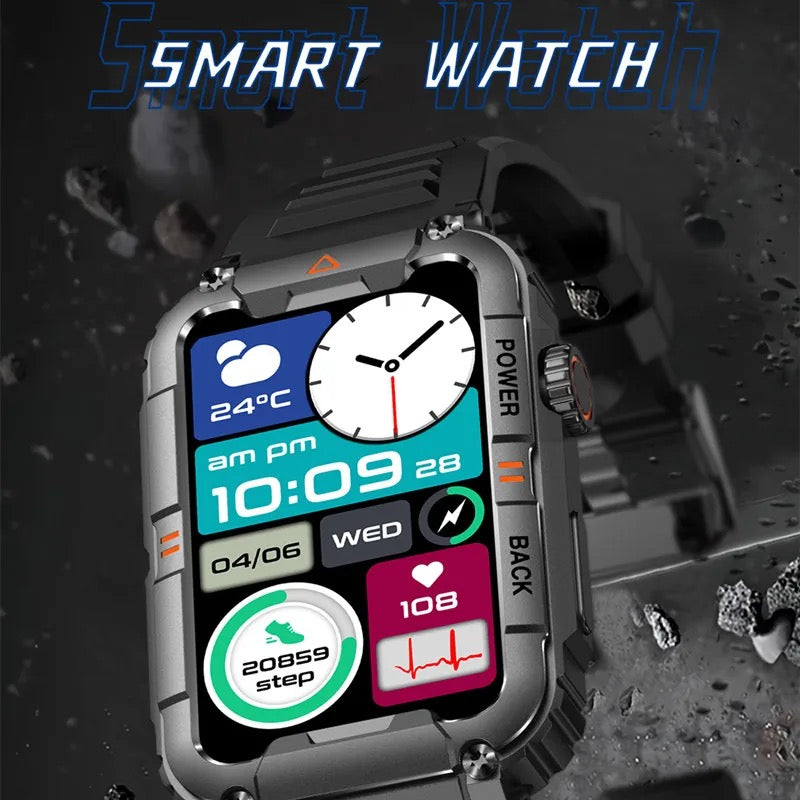 atongm KR88 Outdoor Spor Saati 1.57 inç Su Geçirmez Akıllı Saat Bluetooth Konuşma