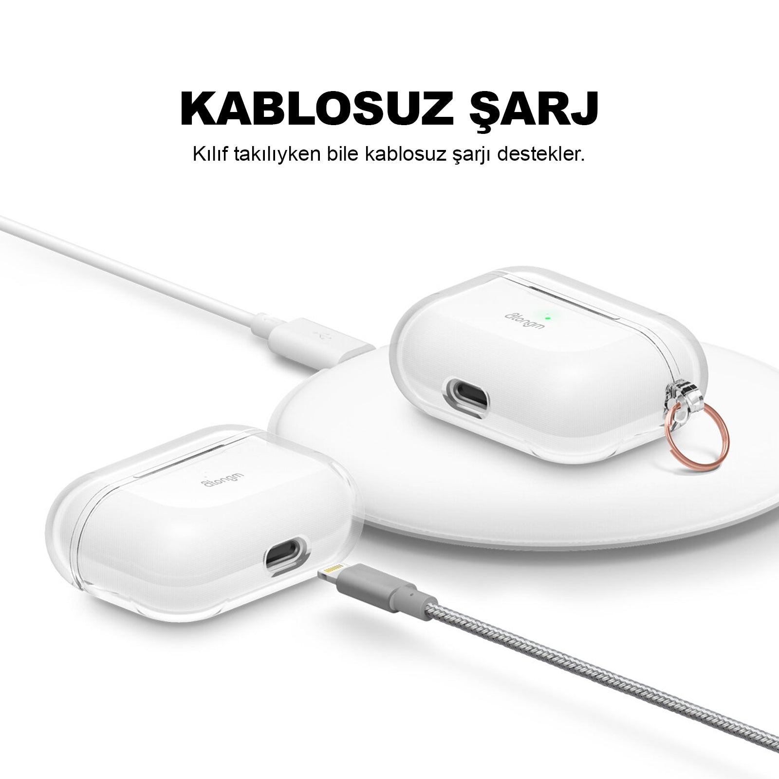 سماعات بلوتوث لاسلكية من اتونج ام اير 9 برو ايه ان سي لخفض الضوضاء النشط ، شحن لاسلكي متوافق مع IOS / Android