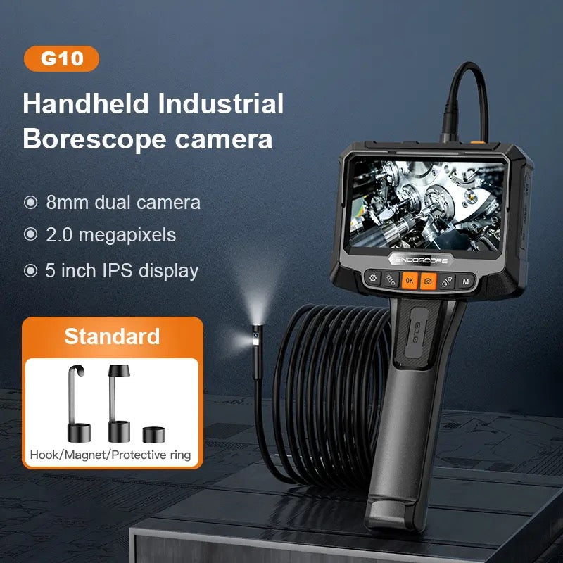 Endüstriyel Endoskop Kamera HD 1080 P LCD Dijital Borescope Muayene Kamerası 8mm IP67 Araba Için Su Geçirmez Otomobil Endoskop