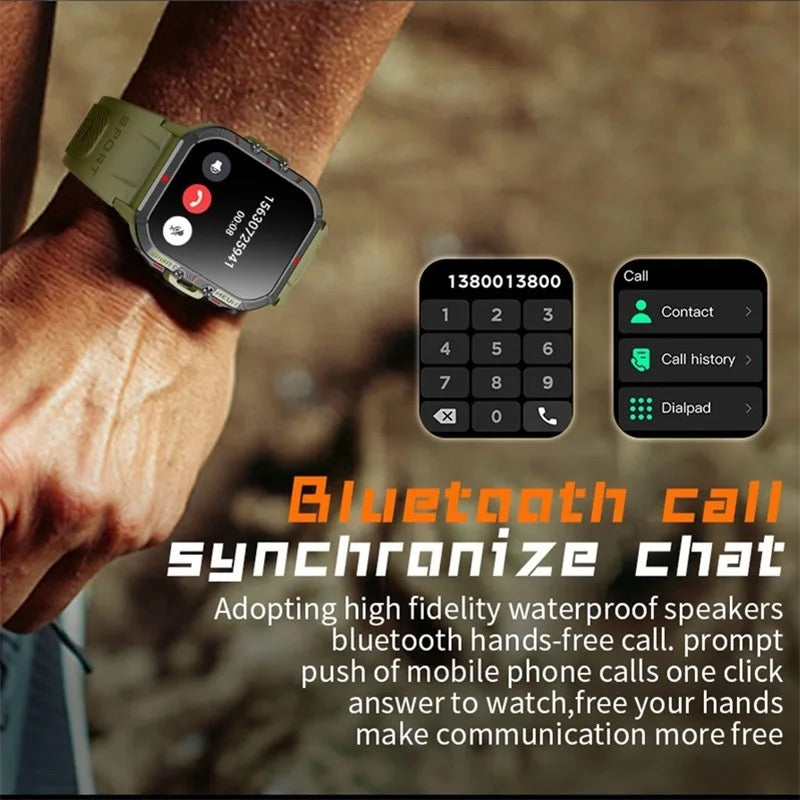 Yeni Erkek Akıllı Saat Bluetooth Çağrı IP68 Su Geçirmez Uyku Açık Hava Sporu
