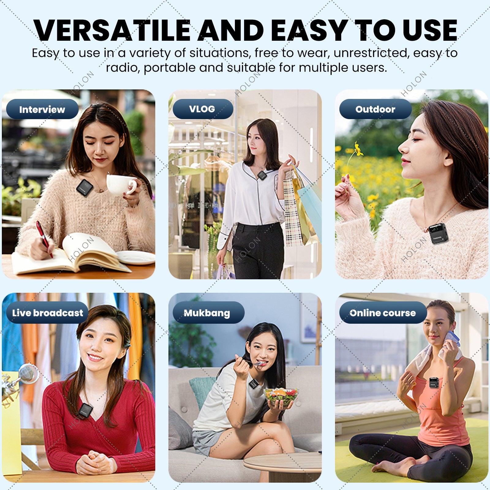 atongm Air Microphone Pro High Performance 2.4 Ghz Digital Wireless System With Lavalier Microphone(tx+tx+rx) - atongm Turkiye