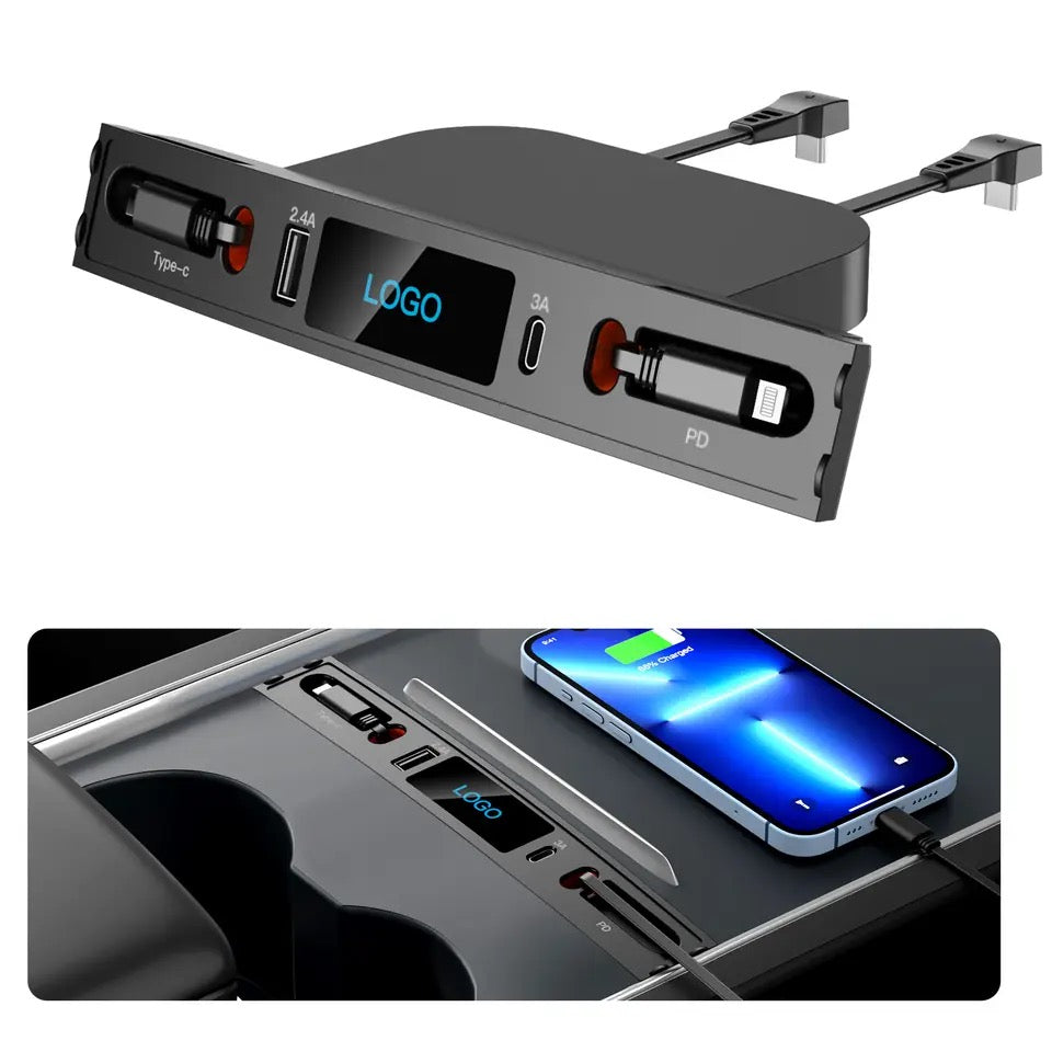 atongm Bizim Tesla Avtomobil USB Şarj Cihazı 2021/2022/2023/Tesla Model 3/Y üçün Çox Port