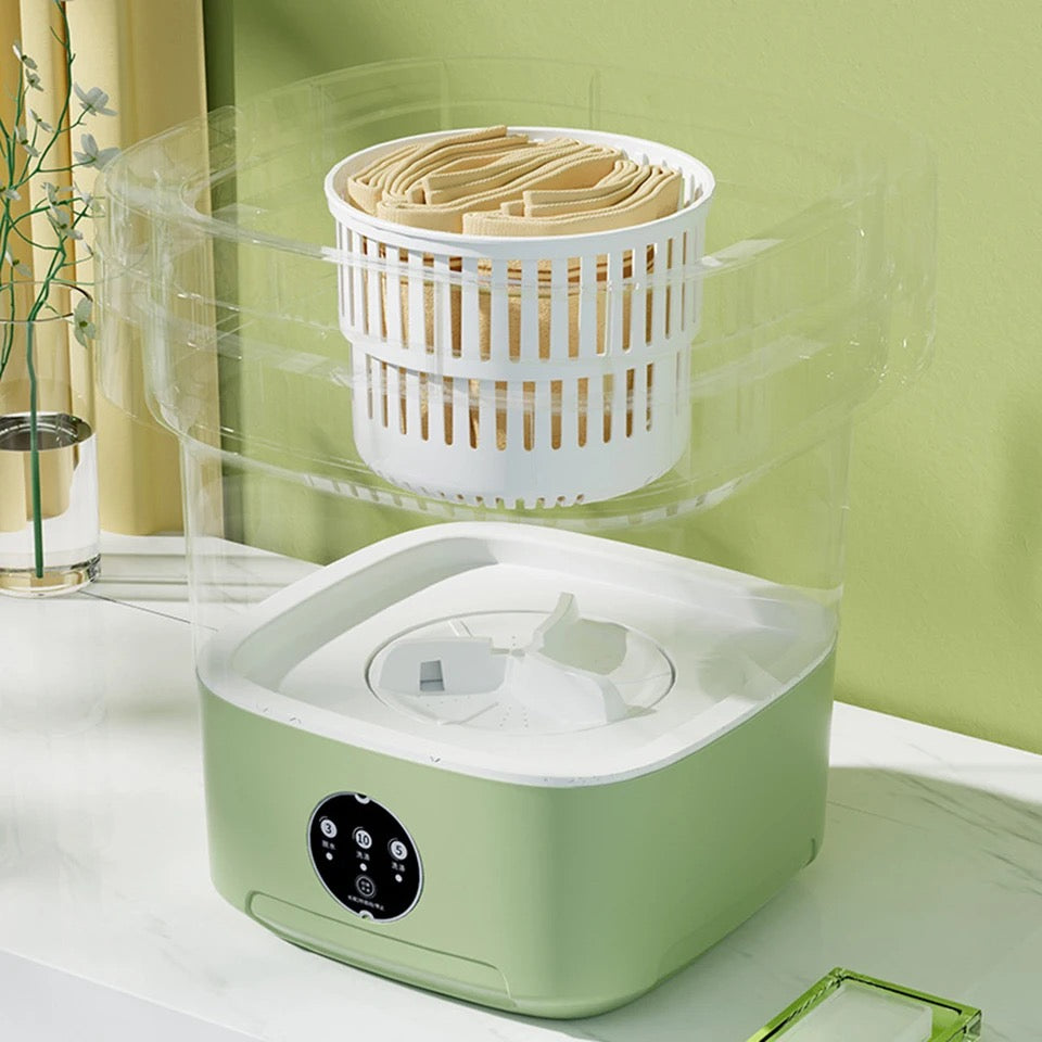 Mini çamaşır makinesi 11L büyük kapasiteli ve döner kurutma varili katlanır portatif çamaşır makinesi