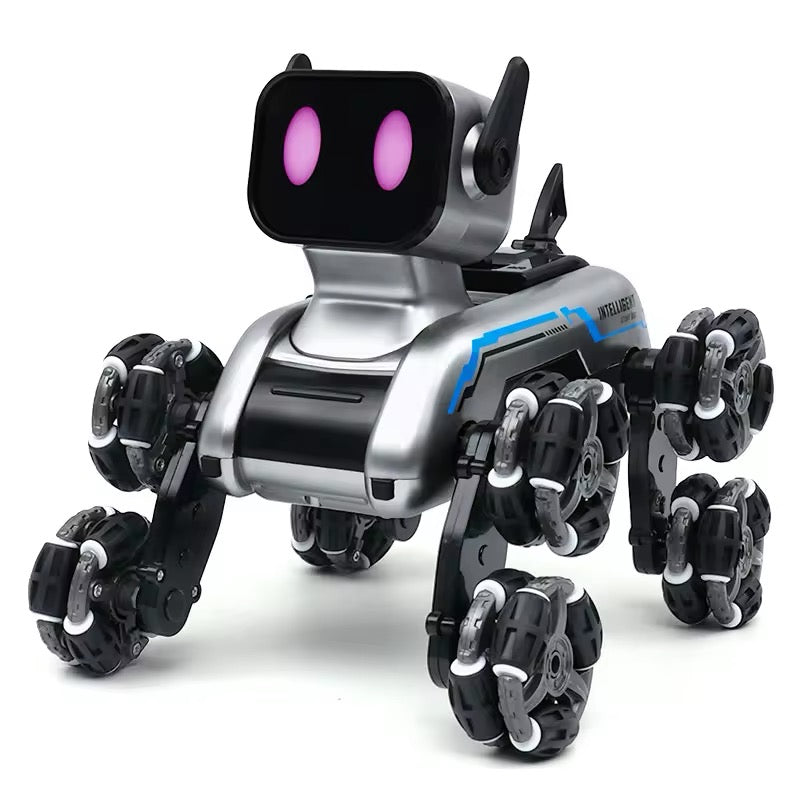 New Robot Toys Electric Double Remote Control Toys Intelligent Machine Dogs Eight-Wheeled Acrobatics Mechanical Dog Children's Toys