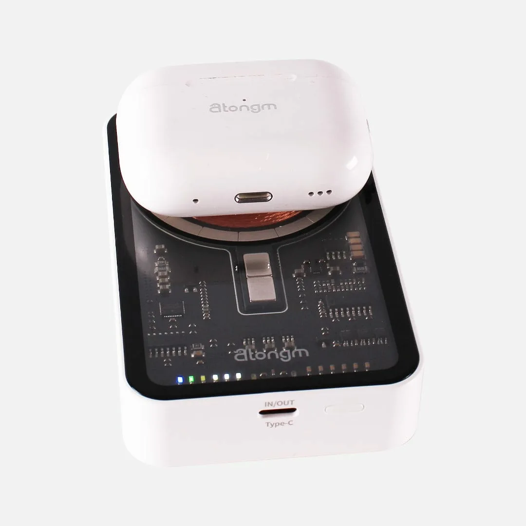 iPhone/HUAWEI/Xiaomi üçün Atongm PowerBank magSafe PD20W 10000 mAh Şəffaf Simsiz Şarj Cihazı Portativ Sürətli Doldurma 