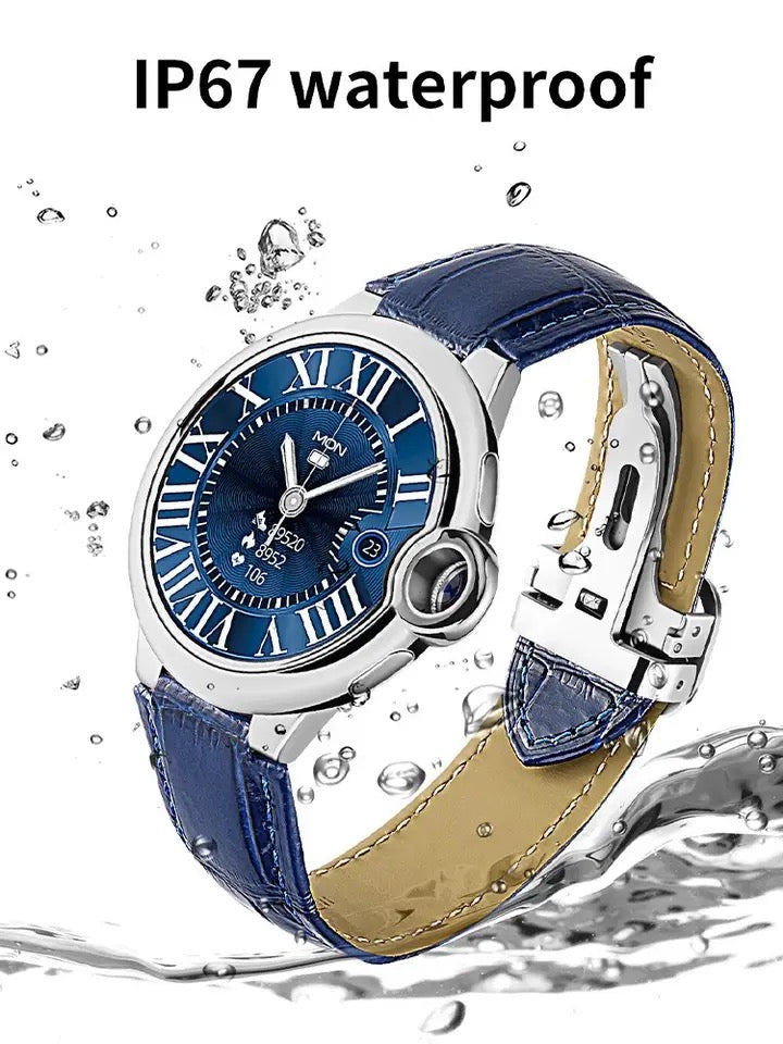 atongm AW28 smart watch Bluetooth zəngi, mavi şar yüksək səviyyəli biznes versiyası 