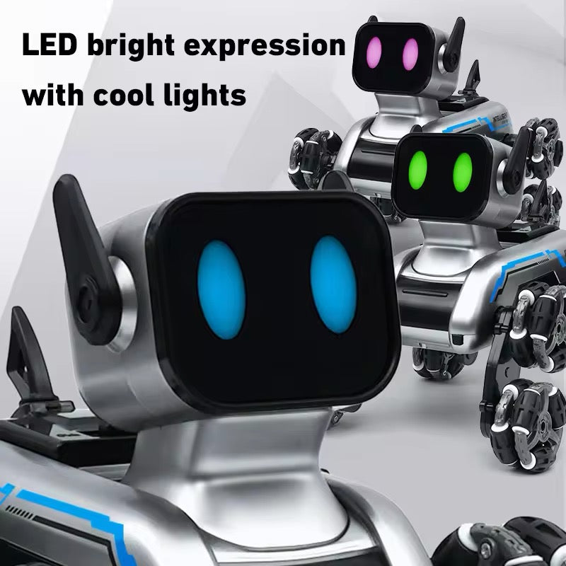 New Robot Toys Electric Double Remote Control Toys Intelligent Machine Dogs Eight-Wheeled Acrobatics Mechanical Dog Children's Toys