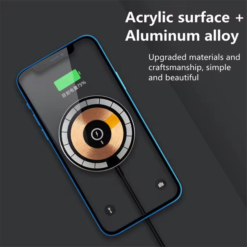 atongm Magnetic Wireless Car Charger Mount 15W Qi Fast Charging Car Charger Phone Mount