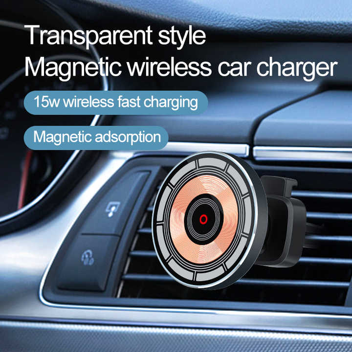 atongm Magnetic Wireless Car Charger Mount 15W Qi Fast Charging Car Charger Phone Mount