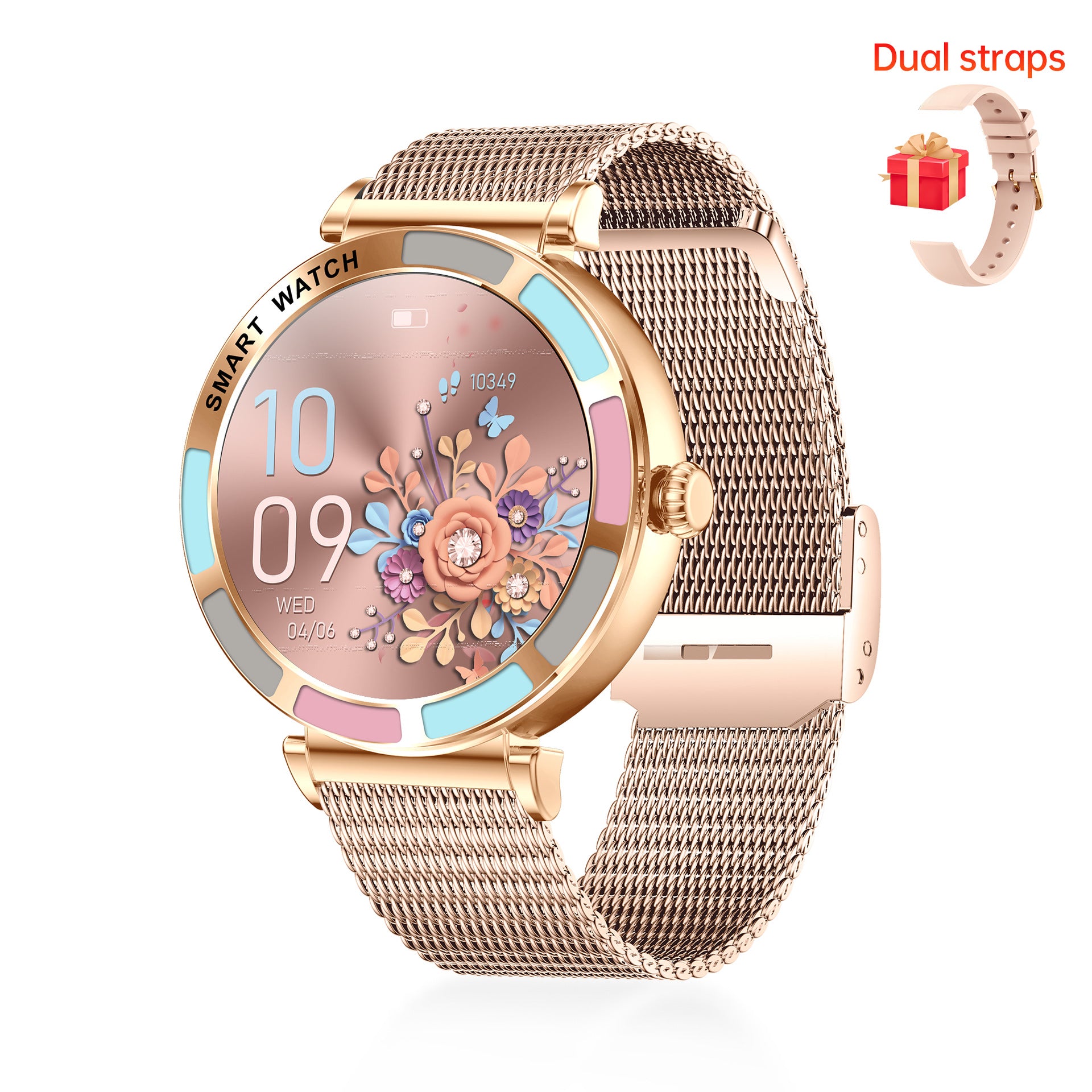 atongm Color Fashion Smart Watch Women Multidimensional Health Management Heart Rate Monitoring