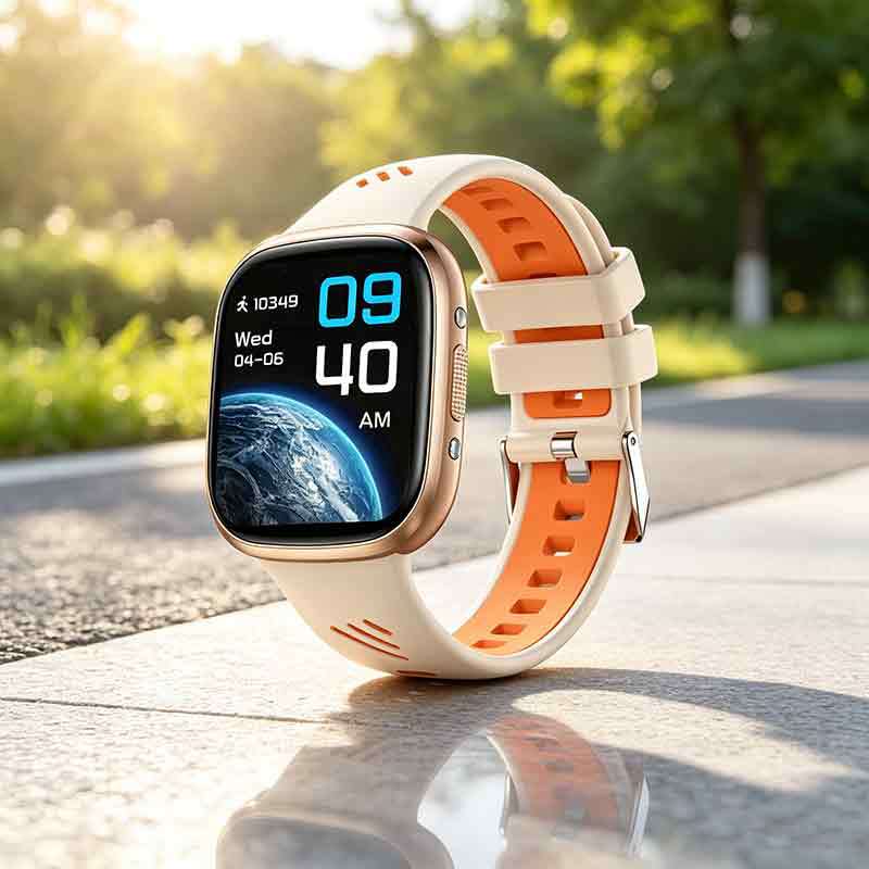 atongm Mate 17 Smart Watch AMOLED Flashlight Outdoor Health Monitor  Protection Currency Purple Light Lamp Waterproof