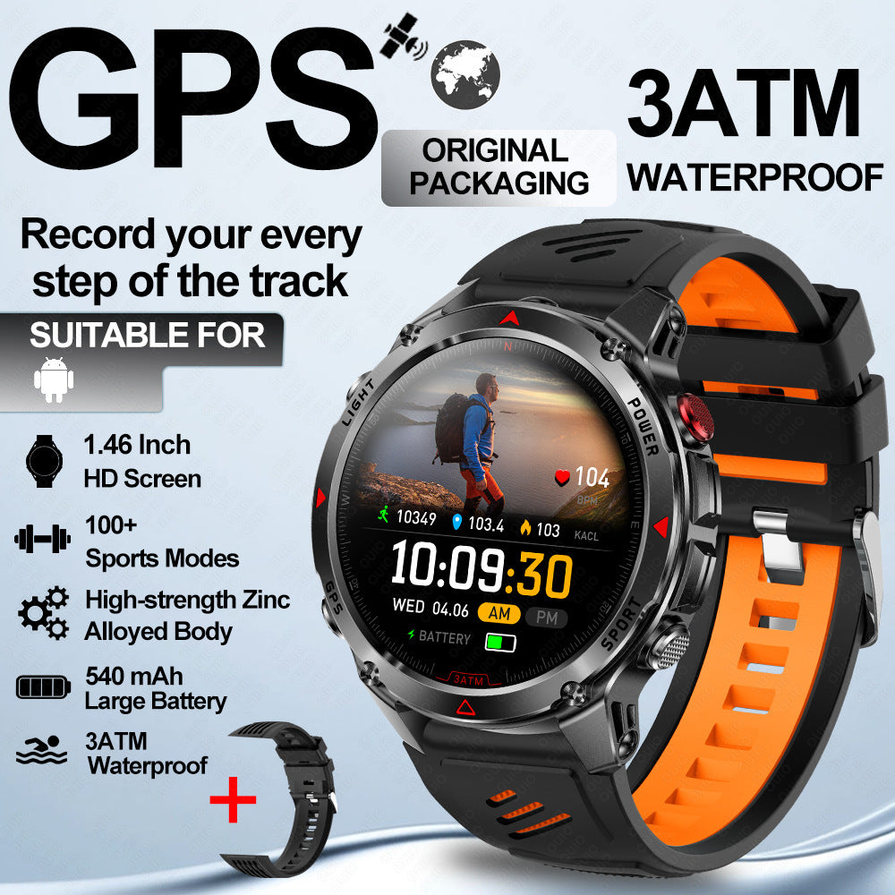atongm Mate Pro Smart Watch, 30M Waterproof Outdoor GPS Sports Watch with Compass, Altimeter, Barometer, Health Monitoring & Built-in Flashlight