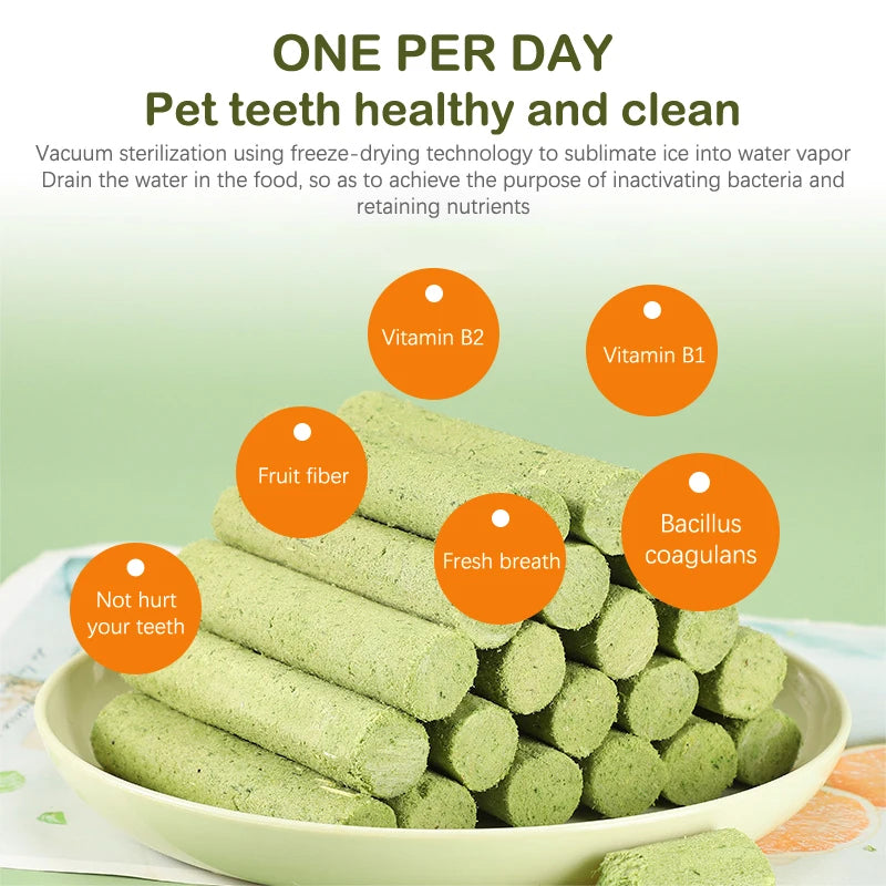 6Pcs/Bag Natural Cat Grass Teeth Grinding Molars Stick Pet Snacks Cat Teeth Cleaning Sticks For Cats Over 3 Months