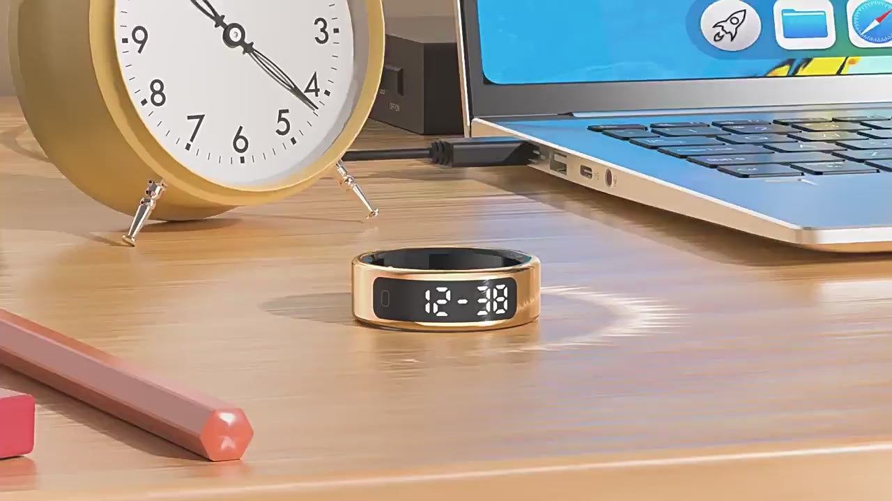 atongm Smart Ring New Men Women Health Tracker Smart Ring Sleep Monitor 5ATM Waterproof Smart Ring for Android IOS
