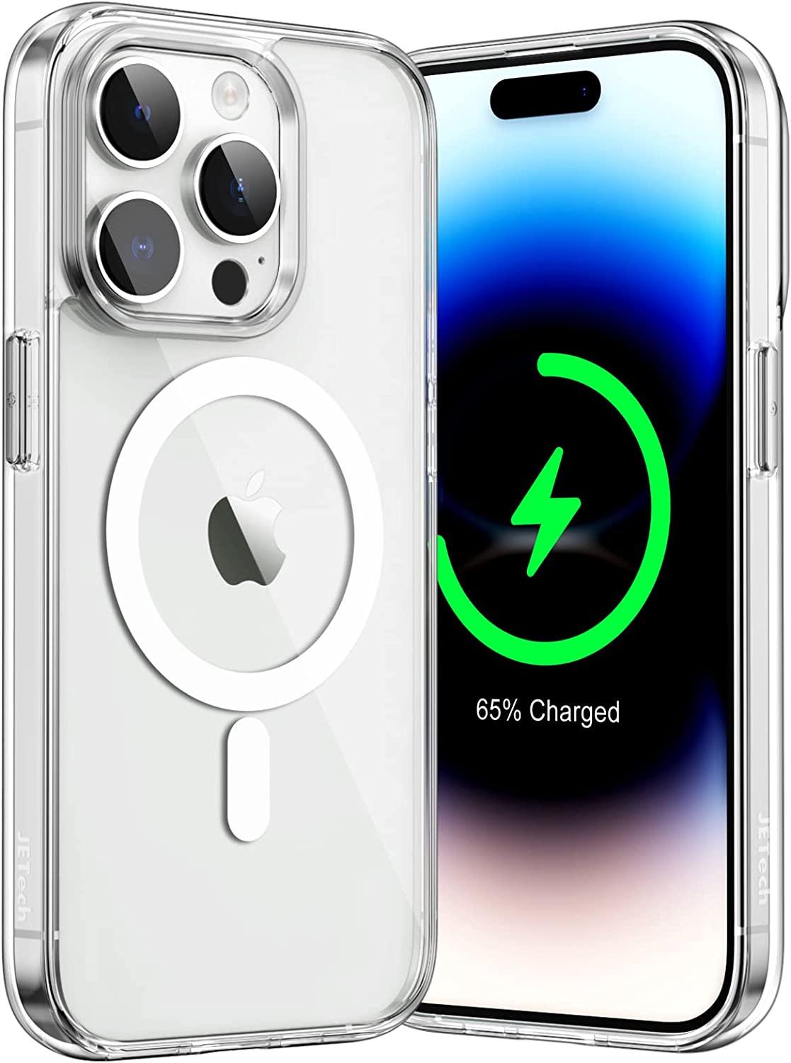 atongm Manyetik Kılıf iPhone 14 Pro Max 6,7-Inç ile Uyumlu MagSafe Kablosuz Şarj, Darbeye Dayanıklı Phone Tampon Kılıf, Çizilmeye Karşı Şeffaf Arka (Şeffaf) - atongm Turkiye