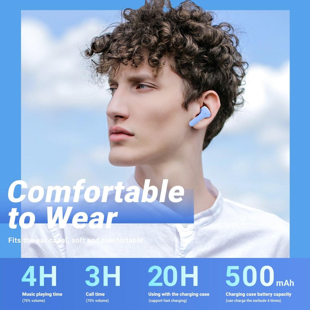 atongm T6 TWS Earphone Wireless Bluetooth 5.0 Headphones Sport Gaming Headsets Noise Reduction Earbuds with Mic + Free cover - atongm Turkiye