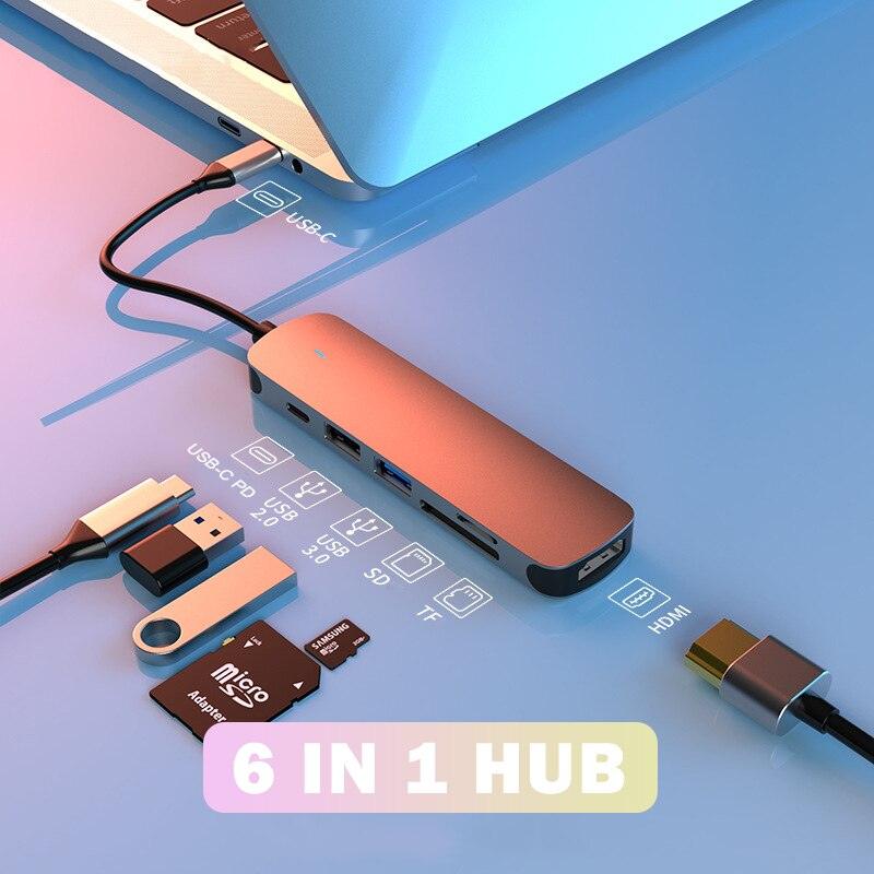 atongm USB C HUB tipi C HDMI uyumlu Dock istasyonu USB HUB kablosuz şarj cihazı USB 3.0 HUB için MacBook Pro hava Laptop PC aksesuarları - atongm Turkiye